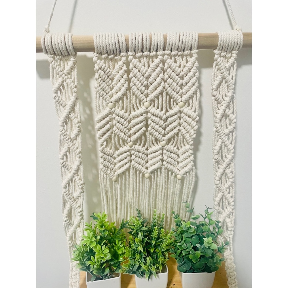 Handmade Hanging Macrame Shelf - Picture 4 of 6